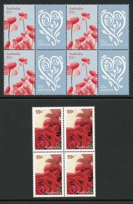 australia-sg3129-31-2009-with-love-set-blocks-of-4-u-m