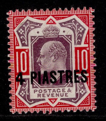 british-levant-edvii-sg10-4pi-on-10d-dull-purple-carmine-m-mint-cat-27
