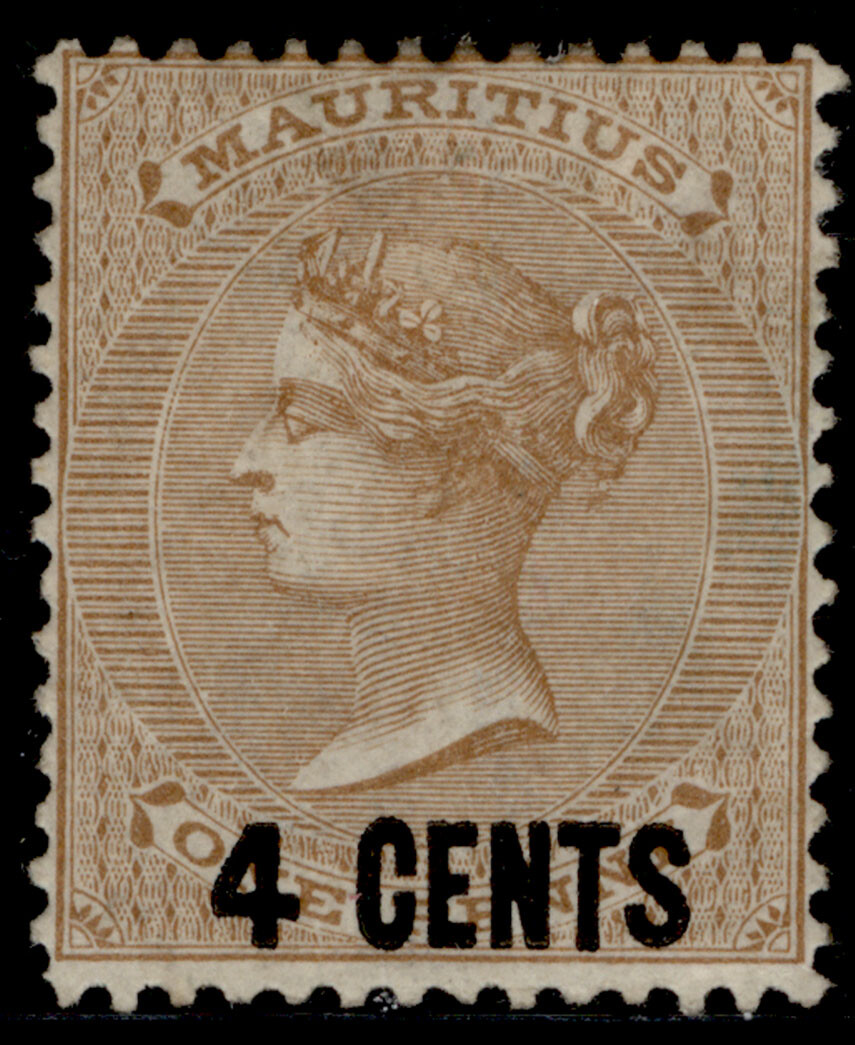 mauritius-qv-sg84-4c-on-1d-bistre-m-mint-cat-28