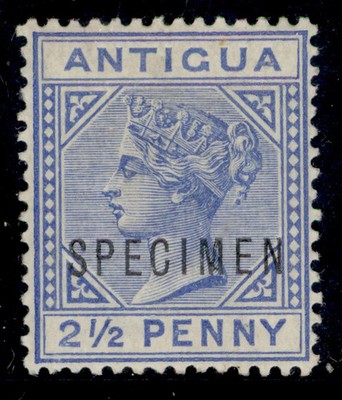 antigua-qv-sg27s-2d-ultramarine-lh-mint-specimen