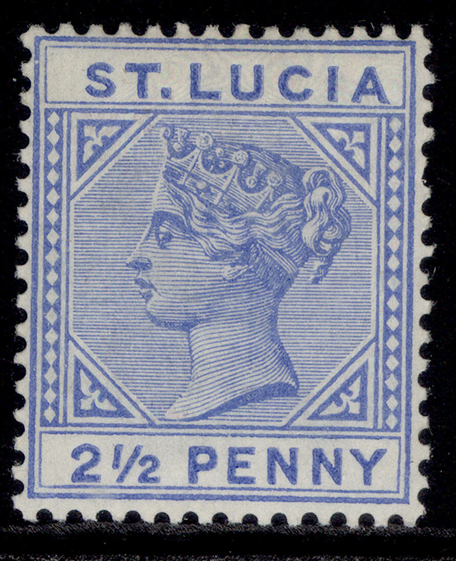 st-lucia-qv-sg46-2d-ultramarine-lh-mint-cat-13