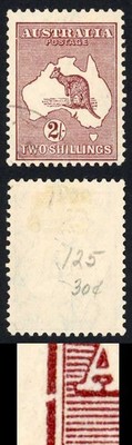 australia-1931-6-sg-134-2s-maroon-kangaroo-break-in-frame-variety-vfu