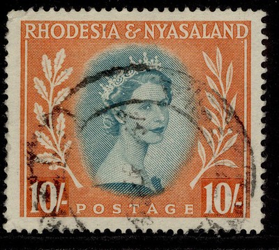 rhodesia-nyasaland-qeii-sg14-10s-dull-blue-green-orange-fine-used-cat-16