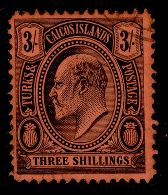turks-caicos-islands-edvii-sg126-3s-black-red-fine-used-cat-70
