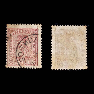 9330-norway-sg17-8norwegian-skilling-bright-pink-1863-sc-9-mi9-used-c80