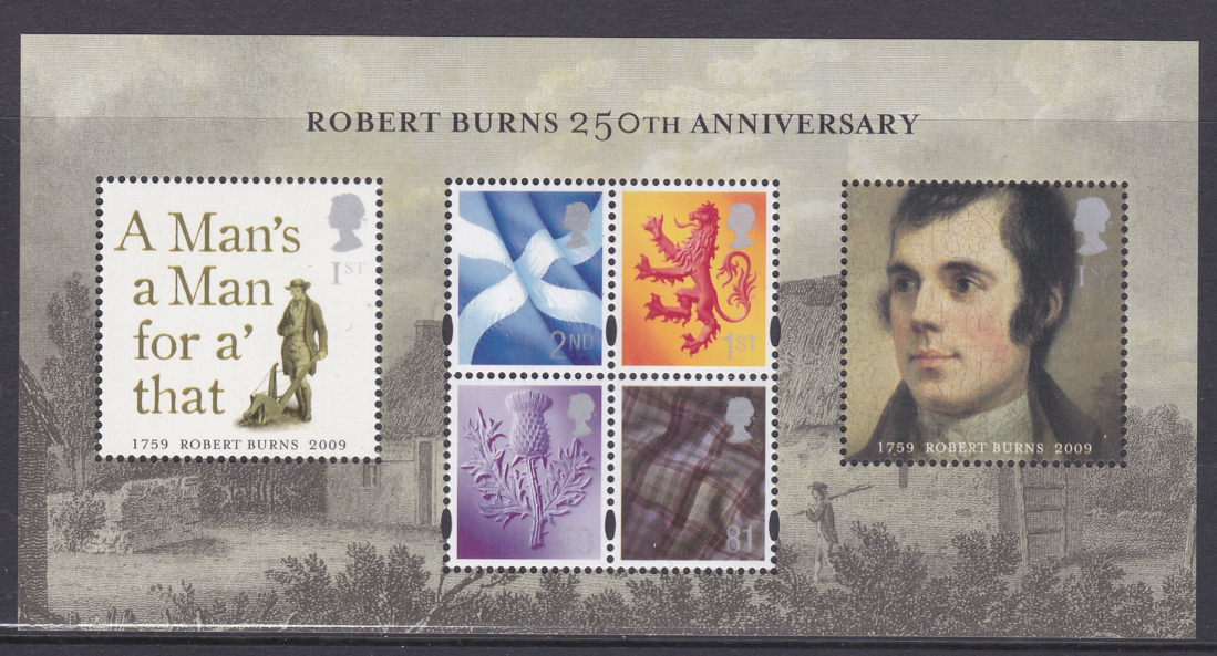 mss157-2009-robert-burns-anniversary-miniature-sheet-unmounted-mint-mnh