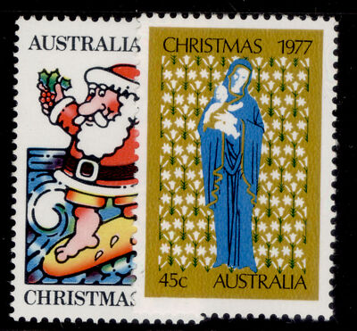 australia-qeii-sg655-656-1977-christmas-set-nh-mint