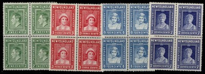 canada-newfoundland-gvi-sg268-271-1938-complete-set-nh-mint-cat-72-blocks