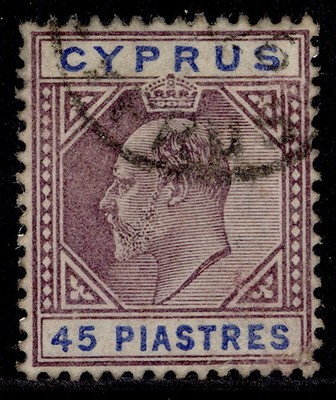 cyprus-edvii-sg71-45pi-dull-purple-ultramarine-fine-used-cat-225