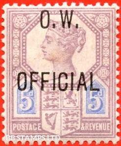 sg-o34-l34-5d-dull-purple-blue-die-ii-o-w-official-a-fine-unm-b87601