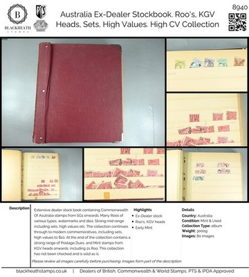 8940-australia-ex-dealer-stockbook-roo-s-kgv-heads-sets-high-values-high-c