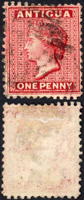antigua-sg24-1d-carmine-red-wmk-crown-ca-perf-12-5-cat-20-pounds
