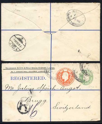 esc681-kevii-1-2d-yellow-green-and-4d-stamped-to-order-registered-envelope-used