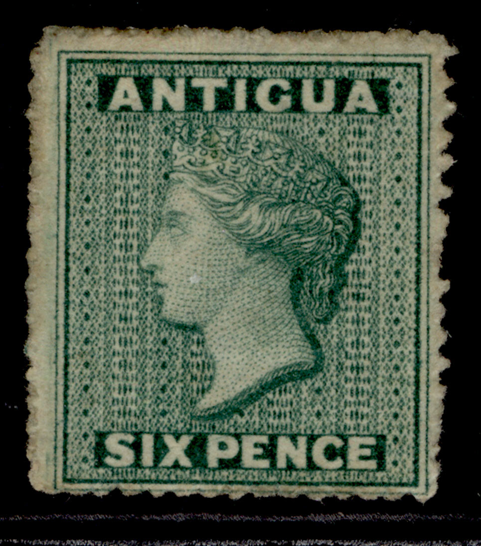 antigua-qv-sg8-6d-green-unused-cat-700