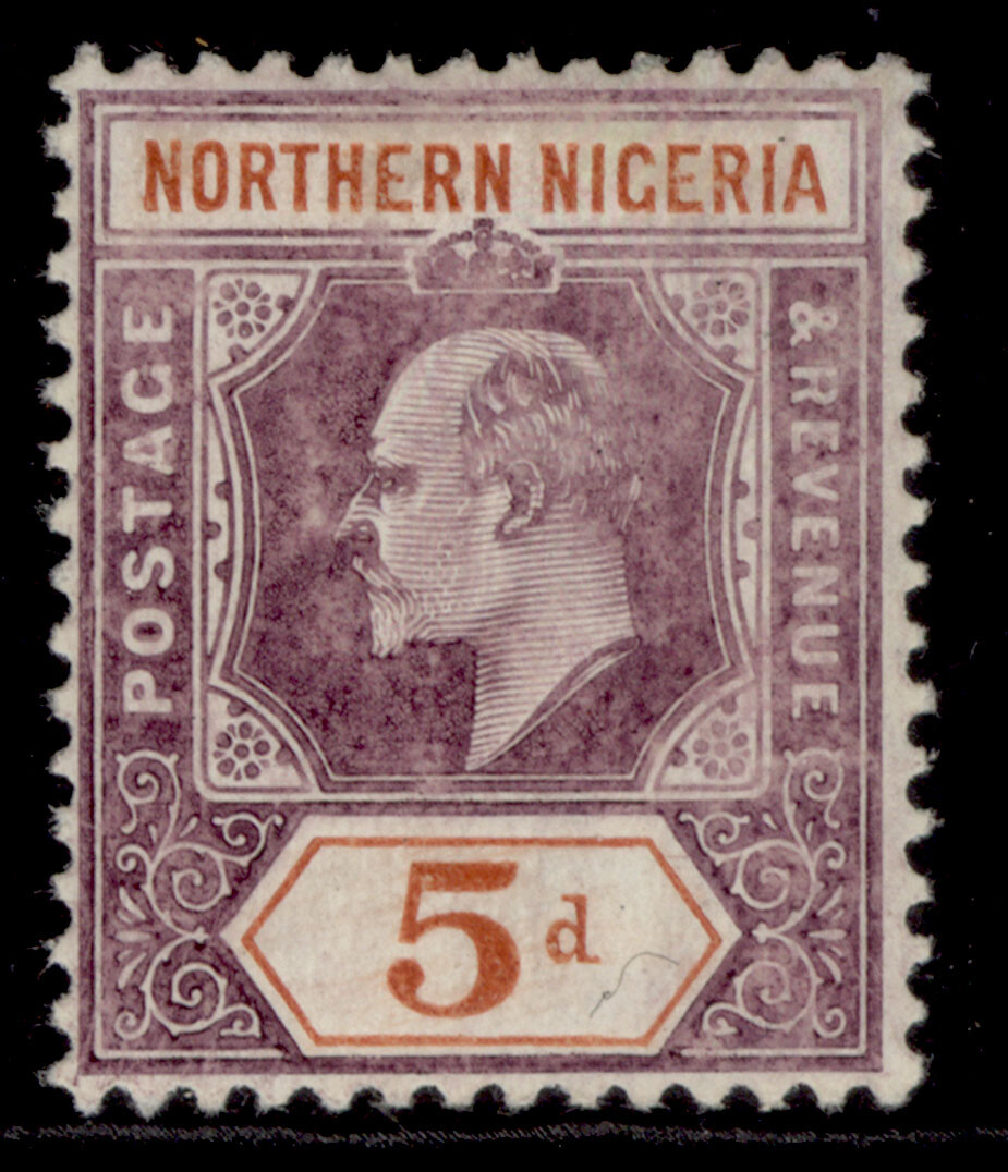 northern-nigeria-edvii-sg24a-5d-dull-purple-chestnut-m-mint-cat-38-chalky