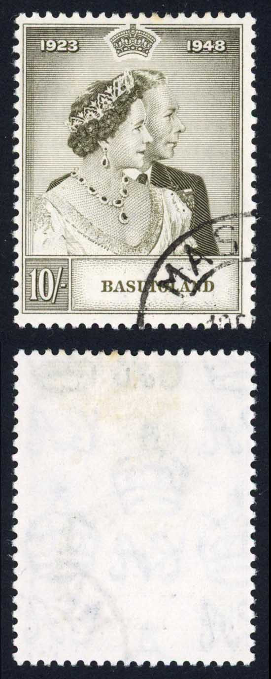 basutoland-sg37-10-silver-wedding-fine-used-cat-50-pounds