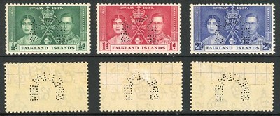 falkland-is-sg143s-5s-coronation-set-perf-specimen-paper-adhesion-cat-425-pou