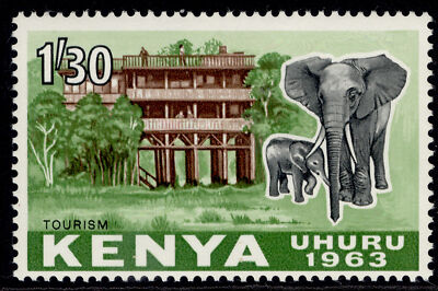 kenya-qeii-sg10-1s-30-brown-black-yellow-green-m-mint