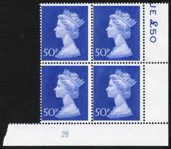 uc10-50p-deep-ultramarine-bradbury-paper-plate-28-block-of-four-u-m