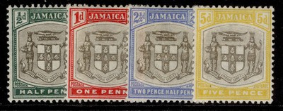 jamaica-edvii-sg33-36-1903-04-complete-set-m-mint-cat-35