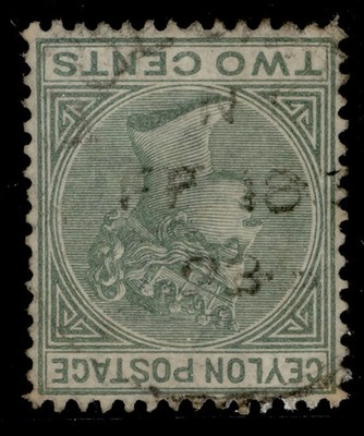 ceylon-qv-sg147w-2c-dull-green-fine-used-cat-130-wmk-inverted