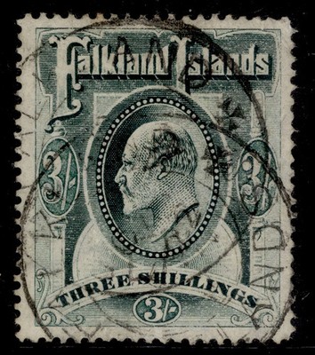 falkland-islands-edvii-sg49-3s-green-fine-used-cat-180
