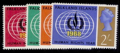 falkland-islands-qeii-sg228-231-1968-human-rights-set-nh-mint