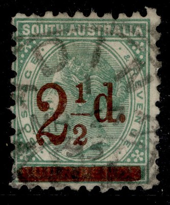 australia-south-australia-qv-sg229-2d-on-4d-pale-green-fine-used