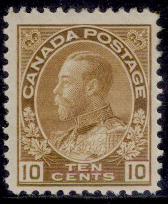 canada-gv-sg254-10c-bistre-brown-m-mint-cat-29