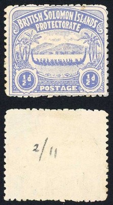 solomon-is-sg1-1-2d-ultramarine-large-canoe-position-11-no-gum-cat-11-pounds