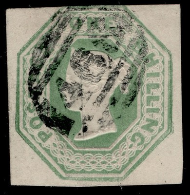 gb-qv-sg54-scarce-1s-pale-green-cut-square-fine-used-cat-750