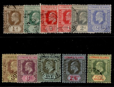 leeward-is-edvii-sg36-45-1907-11-set-incs-both-1d-shades-fine-used-cat-225