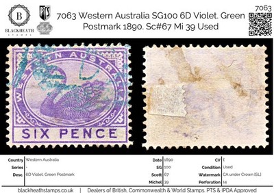 7063-western-australia-sg100-6d-violet-green-postmark-1890-sc-67-mi-39-used