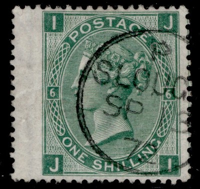 gb-qv-sg115-1s-deep-green-plate-6-very-fine-used-cat-55-cds-ji