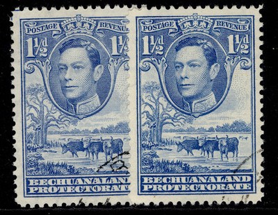 bechuanaland-protectorate-gvi-sg120-120a-1d-shade-varieties-fine-used