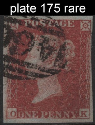 gb-1841-1d-red-plate-175-ok-fine-used-4-margins-3-large-neat-numeral-cancel