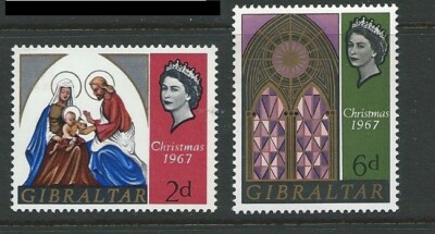 gibraltar-sg217-8-1967-christmas-mnh