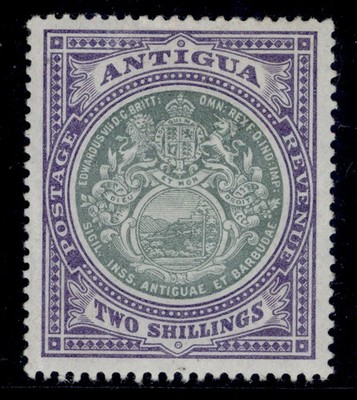 antigua-edvii-sg38-2s-grey-green-pale-violet-m-mint-cat-90