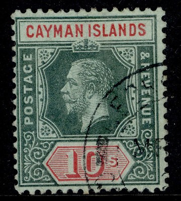 cayman-islands-gv-sg52c-10s-deep-green-red-blue-green-fine-used-cat-250