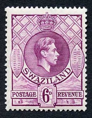 swaziland-sg34-kgvi-6d-deep-magenta-wmk-mult-script-ca-m-m