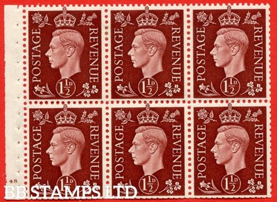 sg-464c-qb21-1d-red-brown-a-mounted-mint-cylinder-booklet-of-x6-b61948