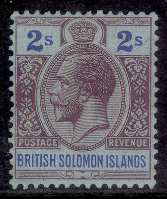 british-solomon-islands-gv-sg49-2s-purple-blue-blue-m-mint-cat-32