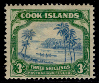 cook-islands-gvi-sg129-3s-greenish-blue-green-nh-mint-cat-65-wmk-single