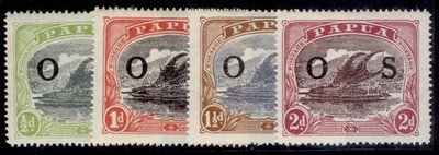 aus-papua-british-new-guinea-gv-sg-o55-o58-1931-short-set-to-2d-m-mint
