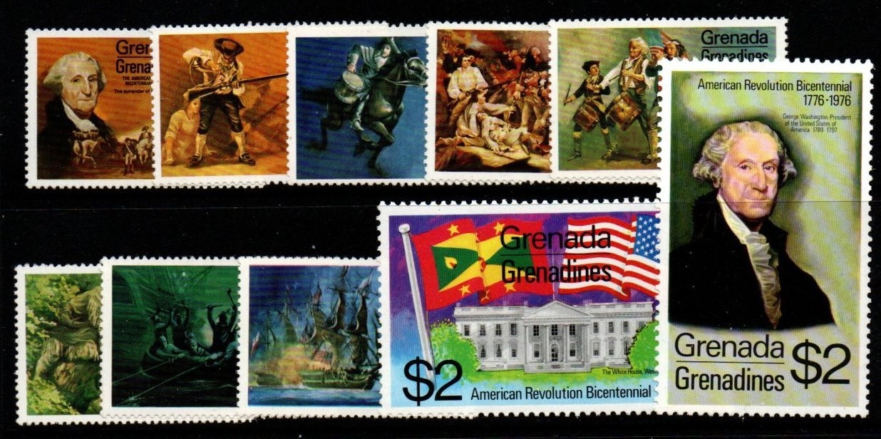 grenada-grenadines-sg92-101-1975-bicentenary-of-american-revolution-mnh