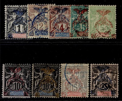 new-caledonia-1903-50th-anniv-set-to-15c-plus-25c-yvert-67-73-75-fine-used