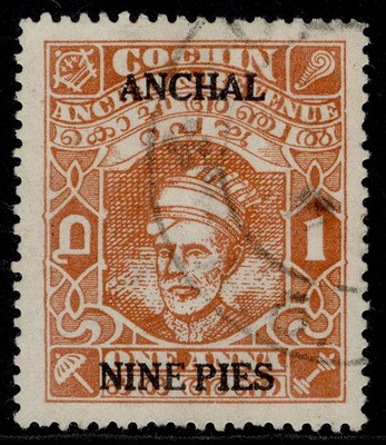 indian-states-cochin-gvi-sg92a-3p-on-4p-fine-used