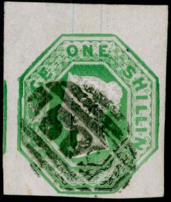 gb-qv-sg55-scarce-1s-green-cut-square-fine-used-cat-1000