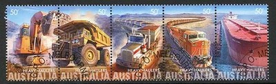 australia-sg2967a-2008-heavy-haulers-set-strip-of-5-fine-used