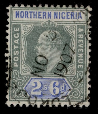 northern-nigeria-edvii-sg17-2s-6d-green-ultramarine-fine-used-cat-85
